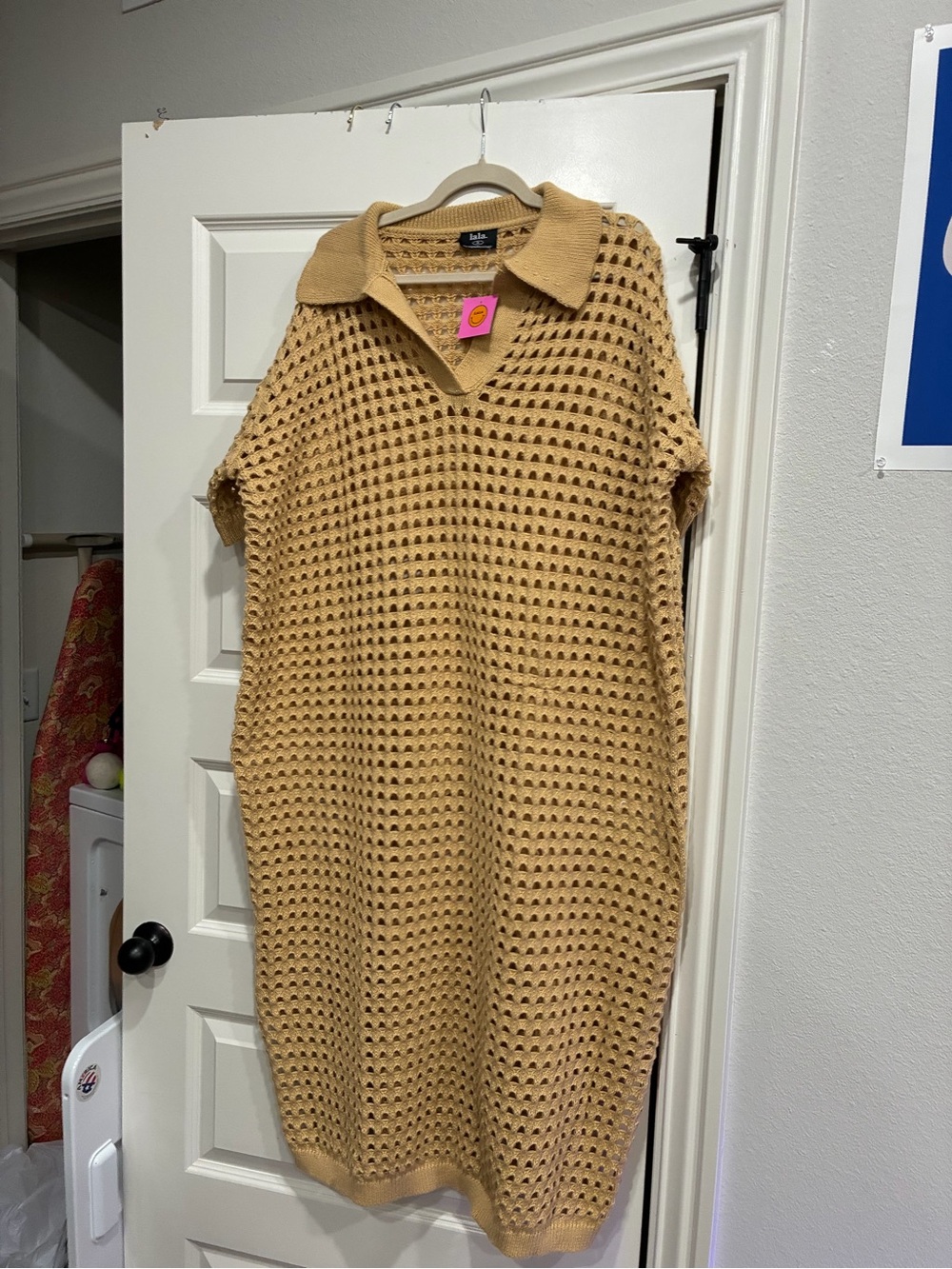 Dressed in LALA Honey Tan Knit Midi Dress